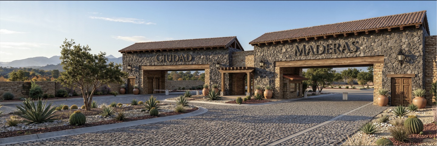 Entrada de Ciudad Maderas Valle, El Marqués, Querétaro